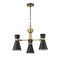 Z-Lite Soriano 3 Light Chandelier, Matte Black & Heritage Brass 728-3MB-HBR - alternate 6